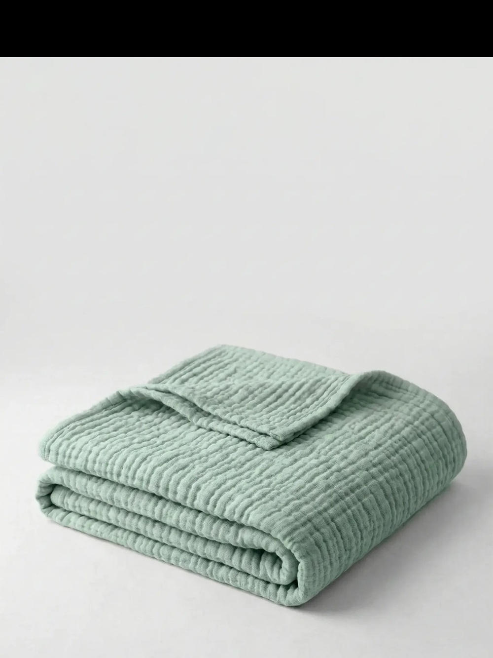 The Fleece Company Soft Textured Green Cotton Blanket - Queen Size